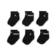 Jordan Jordan Everyday Essentials Baby /Toddler Ankle Socks 6 Pairs in Black NJ0734-023, Black, 6-12M, unisex, 1015965871-00197717993432