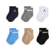 Jordan Jordan Everyday Essentials Baby /Toddler Ankle Socks 6 Pairs in Blue NJ0734-695, Blue, 6-12M, male, 1015733641-00196923868244