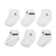 Jordan Jordan Everyday Essentials Baby /Toddler Ankle Socks 6 Pairs in White NJ0734-001, White, 2-4, unisex, 1015862320-00197717993395