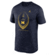 Jordan Mens Michigan Primetime Football Icon Legend Jordan Brand Dri-FIT College T-Shirt in Blue NKGK41SMWN-BE2, Blue, L, male, 1016043218-00198985908111