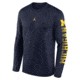 Jordan Mens Michigan Primetime Legend Jordan Brand Dri-FIT College Long-Sleeve T-Shirt in Blue NJGT41SMWN-EKV, Blue, XL, male, 1016090300-00199138732416