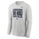Jordan Mens North Carolina Sideline Slogan Jordan Brand Dri-FIT College Long-Sleeve T-Shirt in Grey 0JEW0BBNCN-H2B, Grey, S, male, 1016090000-00199297697014