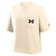 Jordan Michigan Pocket Boxy Nike Womens College T-Shirt in Brown 1JCM15AMWN-RMN, Brown, M, female, 1015972417-00199138727719