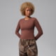 Jordan Womens Jordan Brooklyn Essentials Long-Sleeve Mid Layer T-Shirt in Brown IM7353-265, Brown, XS, female, 1015985419-00198966404458