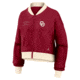 Jordan Womens Oklahoma Academic Jordan Brand College Oversized Cropped Full-Zip Bomber Jacket in Red 0J0M0E8IOKN-XVR, Red, XL, female, 1016090788-00199295437537