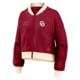 Jordan Womens Oklahoma Academic Jordan Brand College Oversized Cropped Full-Zip Bomber Jacket in Red 0J0M0E8IOKN-XVR, Red, L, female, 1016090788-00199295437520