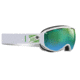 JULBO Atlas Ski Goggles,White/Green,Green Screen Polarized Cat 3 Lenses w/Multilayer Flash, Large 73991115