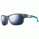 Julbo Coast Sunglasses, Transparent Grey/Blue Frame w/Polarized 3+ Mlayer Blue Lenses 4729121