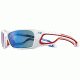 Julbo Pipeline Sunglasses; White/Blue/Red Frame w/  Polarized Blue Lenses 4289111