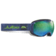 JULBO Quantum Ski Goggles,Dark Blue/Green,Orange Cat 3 Lenses w/Green Flash, Large 73712125
