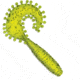 Kalin's Fishing Kalin Tickle Grub, 10, 5in, Chartreuse Salt &amp; Pepper, 5T8-540