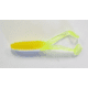Kalin's Fishing Kalin Triple Threat Crappie Scrub TwinTail Soft Bait, 4, 1.75in, Lemon Meringue, TSC10-848