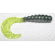 Kalin's Fishing Kalin Triple Threat Grub, 3, 2in, Tennessee Shad/Chartreuse Silver Glitter Tail, 2TG10-811