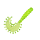 Kalins Fishing Triple Tickle Grub - 10Pk - Chartreuse Hologram, 2XT10-533