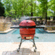 Kamado Joe Big Joe II 24 inch Charcoal Grill, Ceramic, Red, Large, BJ24RHC