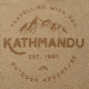 Kathmandu KMD Earth Hooded Pullover - Mens, Golden Brown/Outdoor Adventure Print, S, 15117/NIB/S