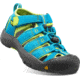KEEN Big Kids Newport H2 Sandals, Hawaiian Blue/Green Glow, 1, 1012314-415-1
