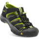 KEEN Little Kids Newport H2 Sandals, Black/Lime Green, 8, 1009942-505-8
