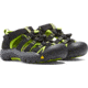 KEEN Little Kids Newport H2 Sandals, Black/Lime Green, 8, 1009942-505-8