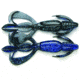 Keitech Crazy Flapper, Black Bkue Flake, 3.6in Twin Tail Craw/Creature, 7Pk, Bag/Blister Pack, Squid Scent Infused, CF36413