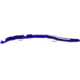 Kellys Two-Hook Weedless Pre-Rigged Plastic Worm, 5 1/2in, Sz 4 Hooks, Purple/White, KW104-PW