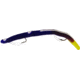 Kellys Two-Hook Weedless Pre-Rigged Plastic Worm, 5 1/2in, Sz 4 Hooks, Purple/Yellow Firetail, KW104-P/YT
