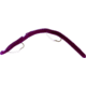 Kellys Two-Hook Weedless Pre-Rigged Plastic Worm, 5 1/2in, Sz 4 Hooks, Wine/White, KW104-WW