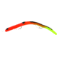 Kellys Weedless Bass Crawler Pre-Rigged Plastic Worm, 6 1/2in, 2 Sz 4 Weedless Hooks, Orange/Chartreuse Firetail, WBC108-O/CT
