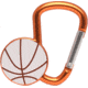 KeyGear Sporty Carabiner, Basketball, 50-KEY0233-08, Orange 50-KEY0233-08