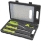 Kilimanjaro Gear 5pc Fishing Set, Black, 5in,7in Fillet,bone cutter,sharpener,board,case KJ910064