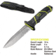 Kilimanjaro Gear Kibo Survival Fixed Blade Knife,4.75in, Black Handle, Black ComboEdge KJ910091