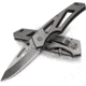 Kilimanjaro Gear Vertice Folding Knife,3in,Skeletonized Black Handle, Black Plain KJ910060