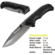 Kilimanjaro Gear Victus Folding Knife,3in, Black Handle, Black Plain Edge KJ910085
