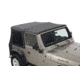 King 4WD Replacement Soft Top, Jeep Wrangler TJ 1997 - 2006, w/o Upper Doors, w/ Tinted Windows, Black Diamond, 14010235