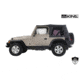 King 4WD Replacement Soft Top, Jeep Wrangler TJ 1997 - 2006, w/o Upper Doors, w/ Tinted Windows, Black Diamond, 14010235