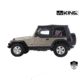 King 4WD Replacement Soft Top, Jeep Wrangler TJ 1997 - 2006, w/ Upper Doors, Tinted Windows, Black Diamond, 14010135
