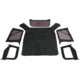 King 4WD Replacement Soft Top, Jeep Wrangler TJ 1997 - 2006, w/ Upper Doors, Tinted Windows, Black Diamond, 14010135