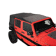 King 4WD Replacement Soft Top, Jeep Wrangler Unlimited JK 4 Door 2007 - 2009, w/ Tinted Windows, Black Diamond, 14010435