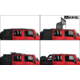 King 4WD Replacement Soft Top, Jeep Wrangler Unlimited JK 4 Door 2007 - 2009, w/ Tinted Windows, Black Diamond, 14010435