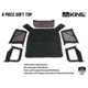 King 4WD Replacement Soft Top With Tinted Upper Doors, TJ, Black Diamond, 14010135T