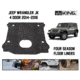 King 4WD TPE Form Fitting Cargo Liners, Jeep Wrangler Unlimited JK 4 Door 2015 - 2018, 1-Piece, Sub Woofer Cut, Black, 28020301