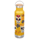 Klean Kanteen 20oz Insulated Classic Bottle w/ Bamboo Cap, Skulls, 1010924