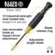 Klein Tools 14in1 Multi-Bit Adjustable Length Screwdriver, Black/Yellow, 32303