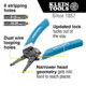 Klein Tools Klein-Kurve Wire Stripper/Cutter, 8-20 AWG, Blue/White, K11095