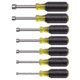 Klein Tools Magnetic Nut Driver Set, 3In Shaft, 7Piece, Black/Yellow, 631M