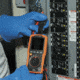 Klein Tools TRMS Auto-Ranging Slim Digital Multimeter, 600V, Temp, Orange/Black, MM450
