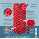 Klymit Insulated Static V Luxe Sleeping Pad, Red, Extra Large, 06LIRD02D