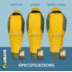 Klymit Wild Aspen Sleeping Bag, 0 Degrees, Yellow, Large, 13WAYL00D