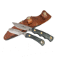 Knives of Alaska Alpha Wolf D2, Muskrat Combo Stag Handle Knives, Black 00362FG