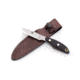 Knives of Alaska Badger Fixed Blade Knife, 2.64in, D2 Tool Steel, Drop Point Blade, Santoprene, Black Handle, 00040FG